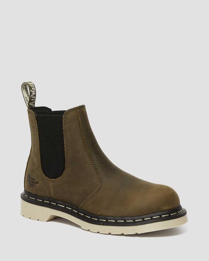 Dr. Martens Arbor Steel Toe Chelsea Kadın Iş Botu - Bot Zeytin Yeşili |RTMAD5768|